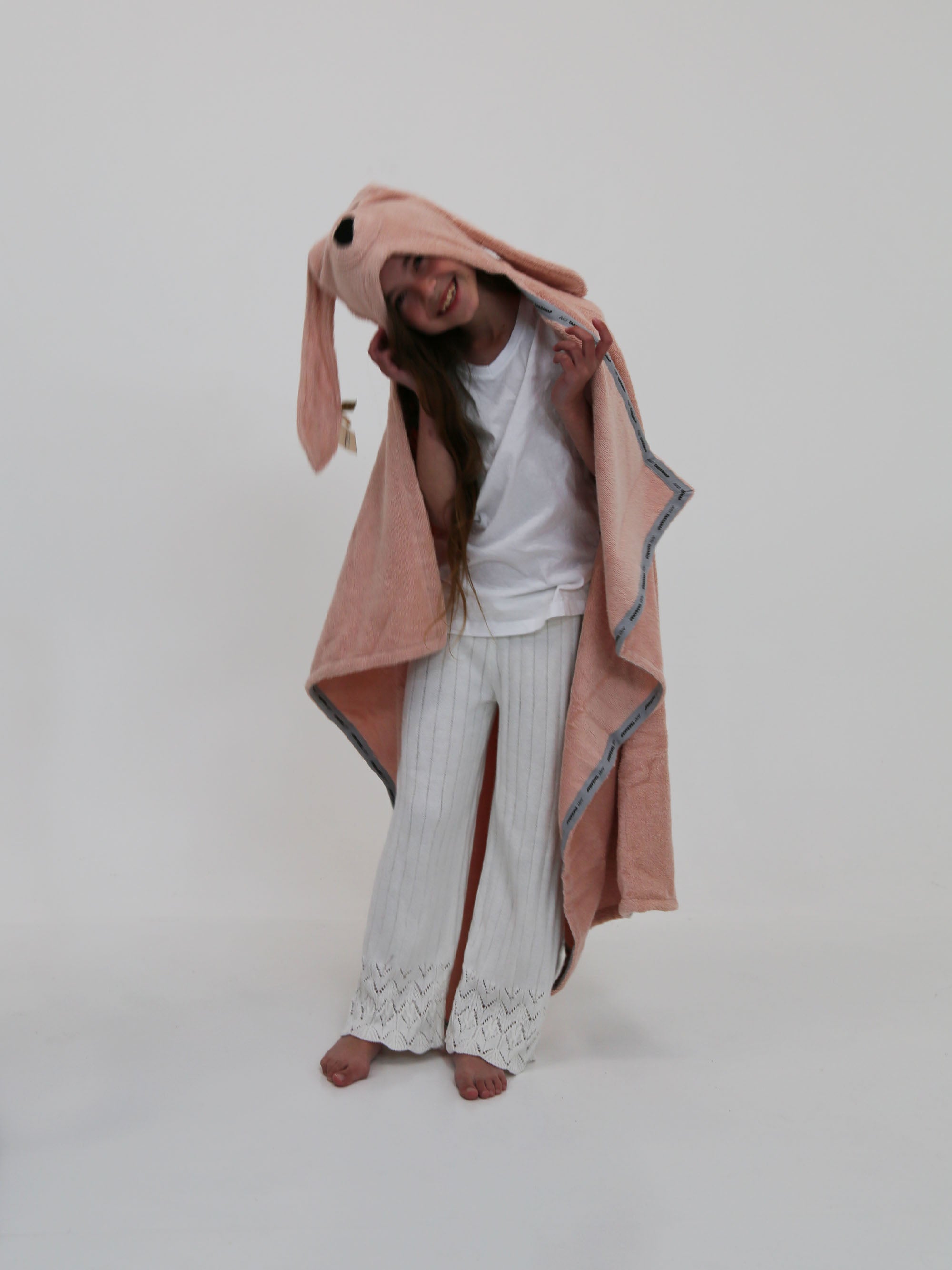 מגבת תינוק דובי בובי - ורוד