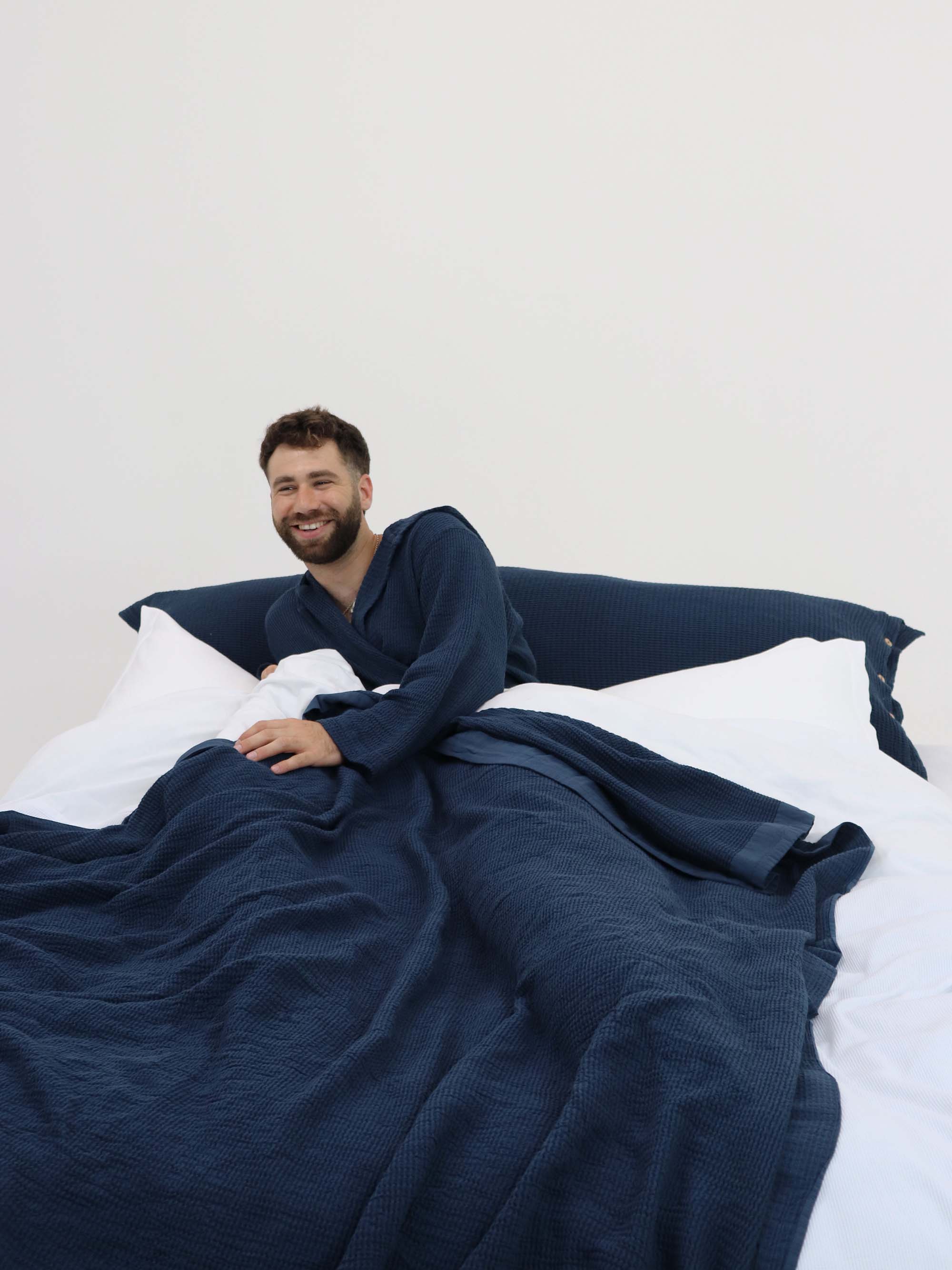 כיסוי מיטה BAMBOO - כחול