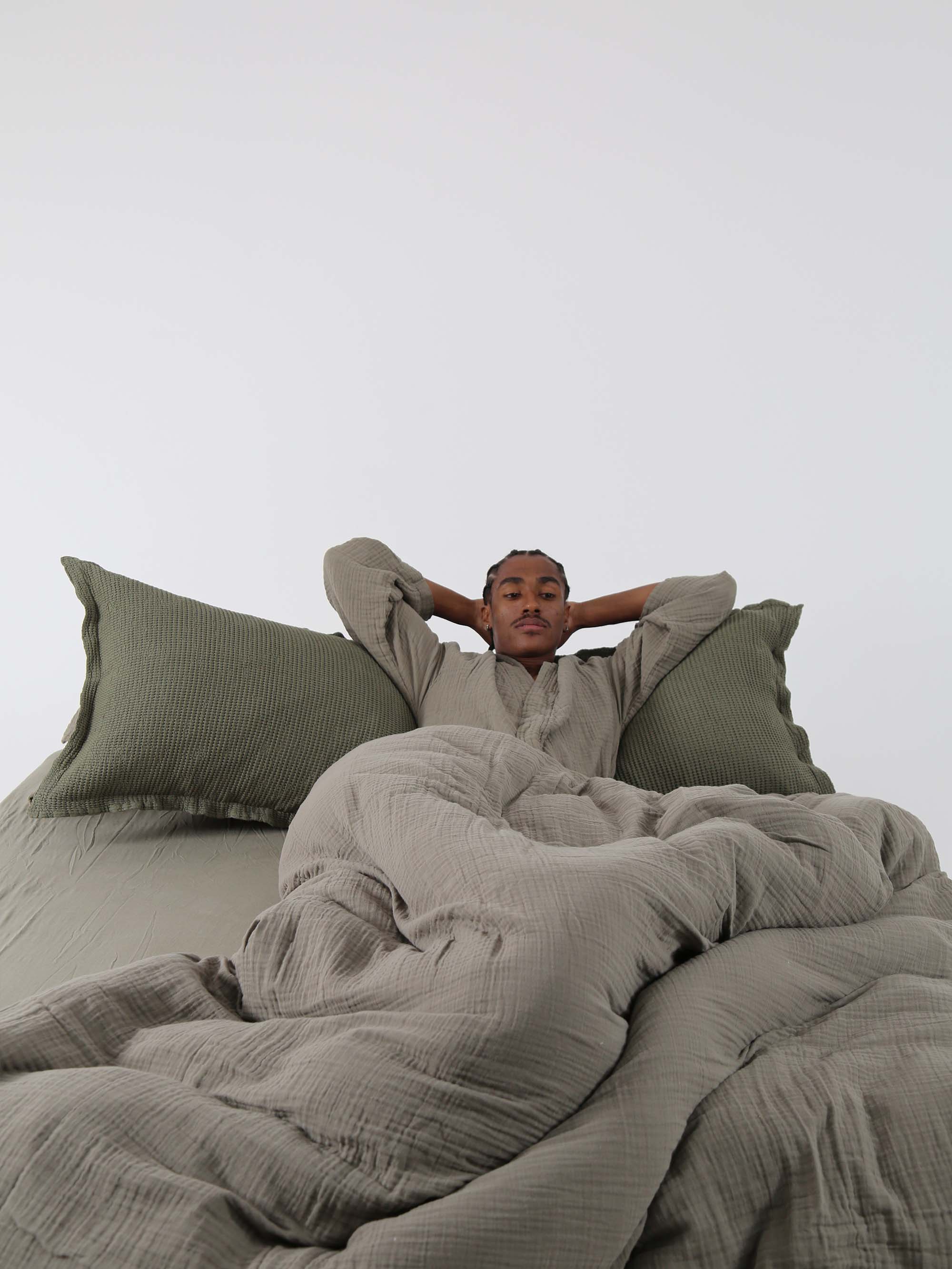 ציפית לכרית ארוכה BAMBOO - זית