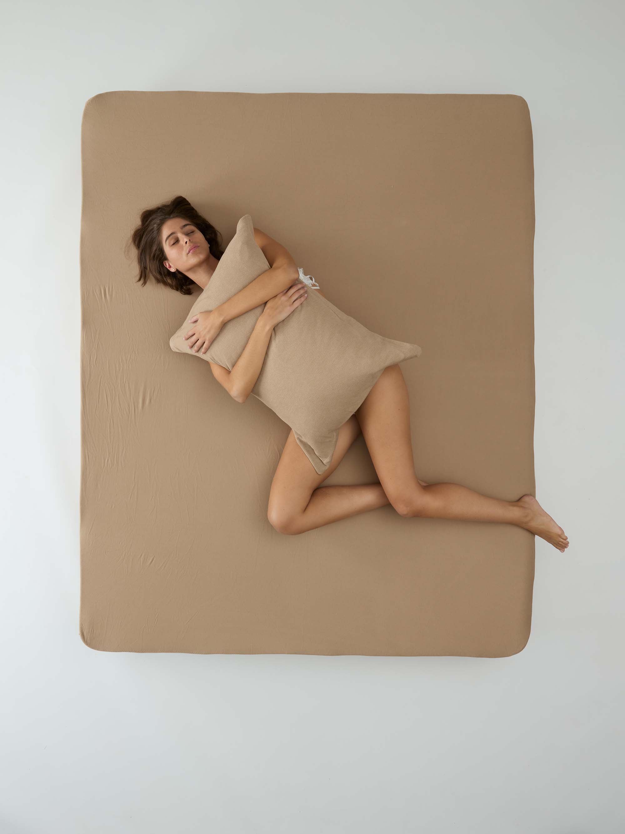 סדין ג'רסי - מוקה