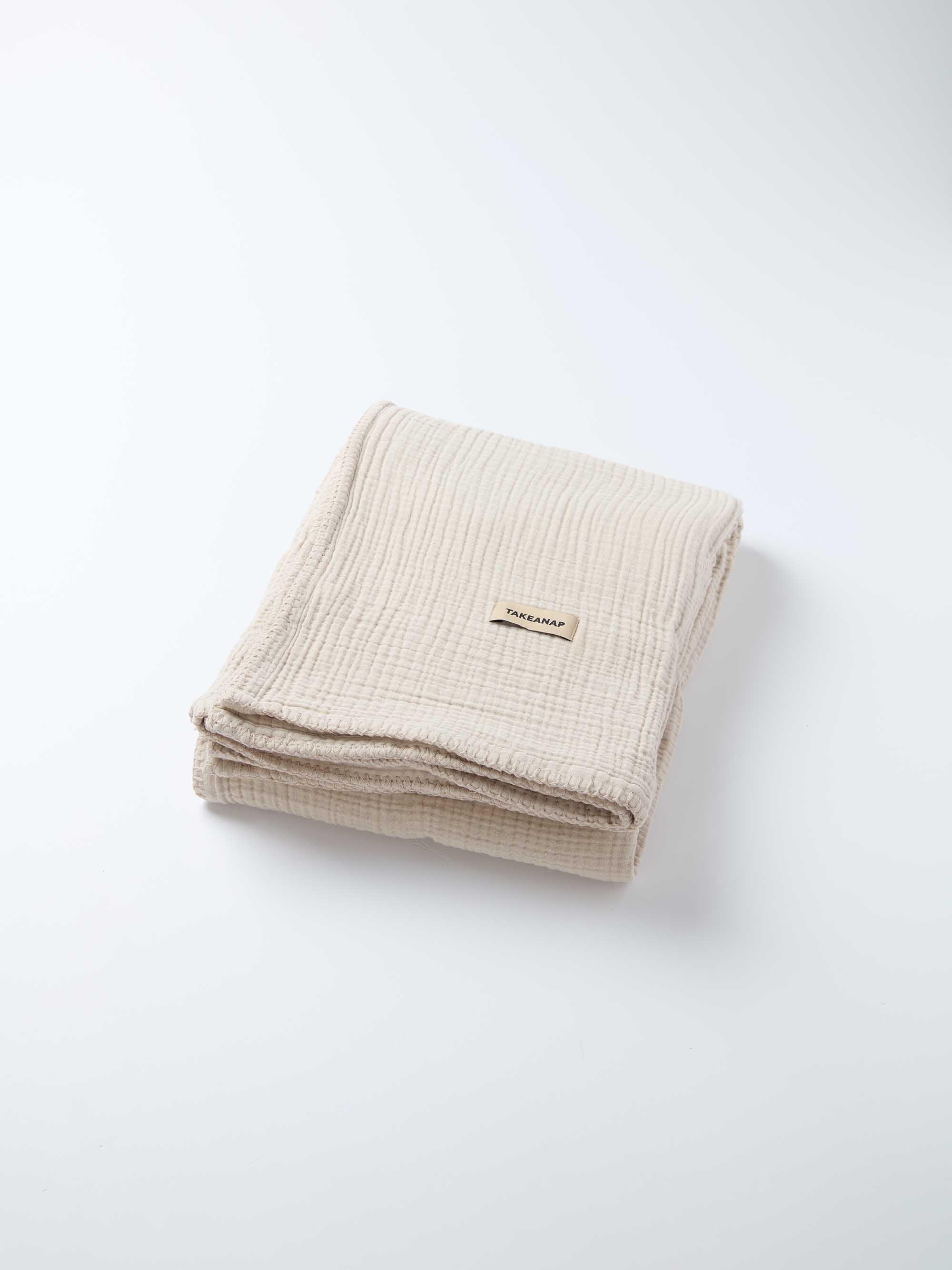 כיסוי מיטה/שמיכה רקום DREAM - אבן