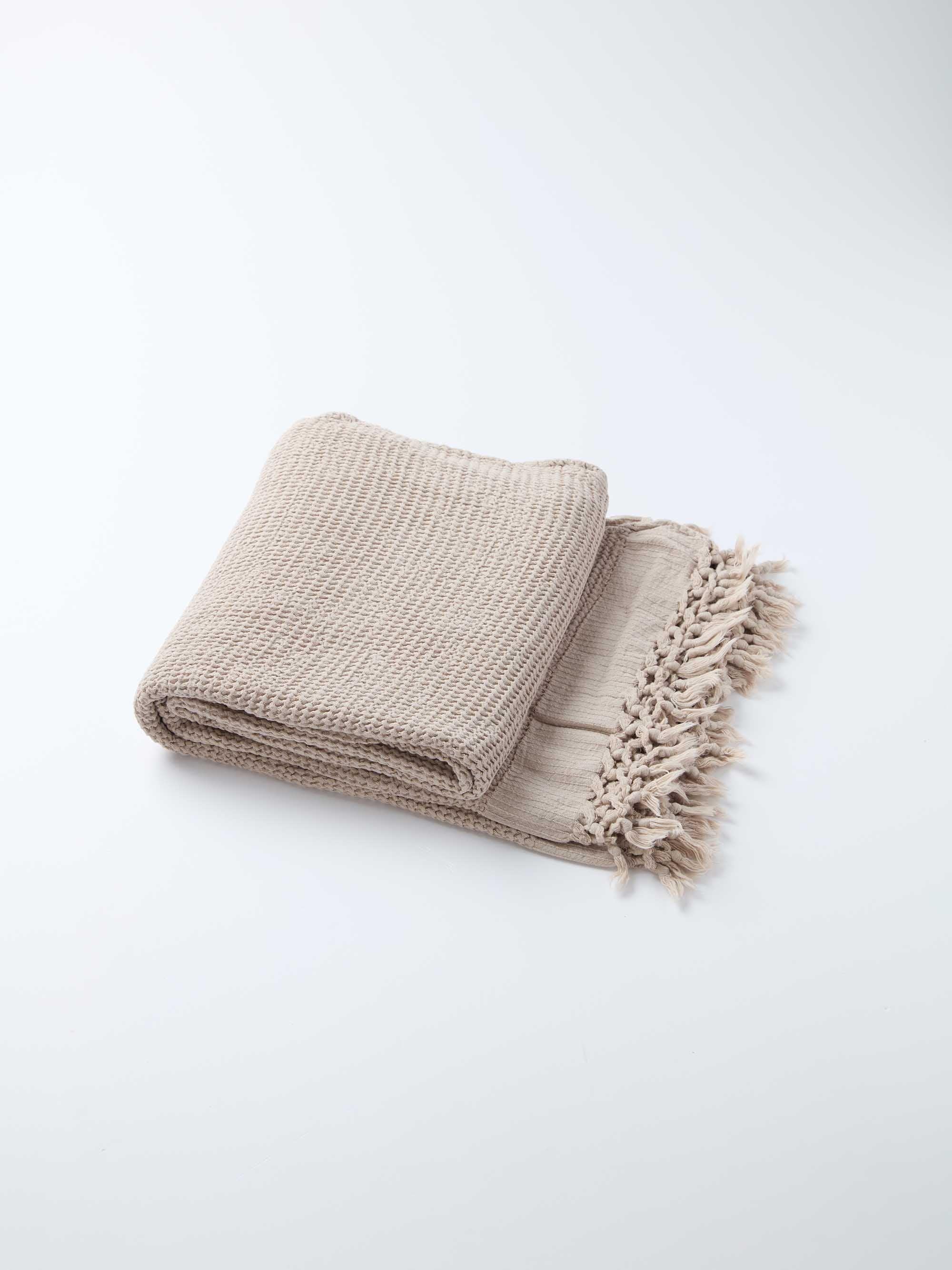 שמיכת סלון BAMBOO - אבן