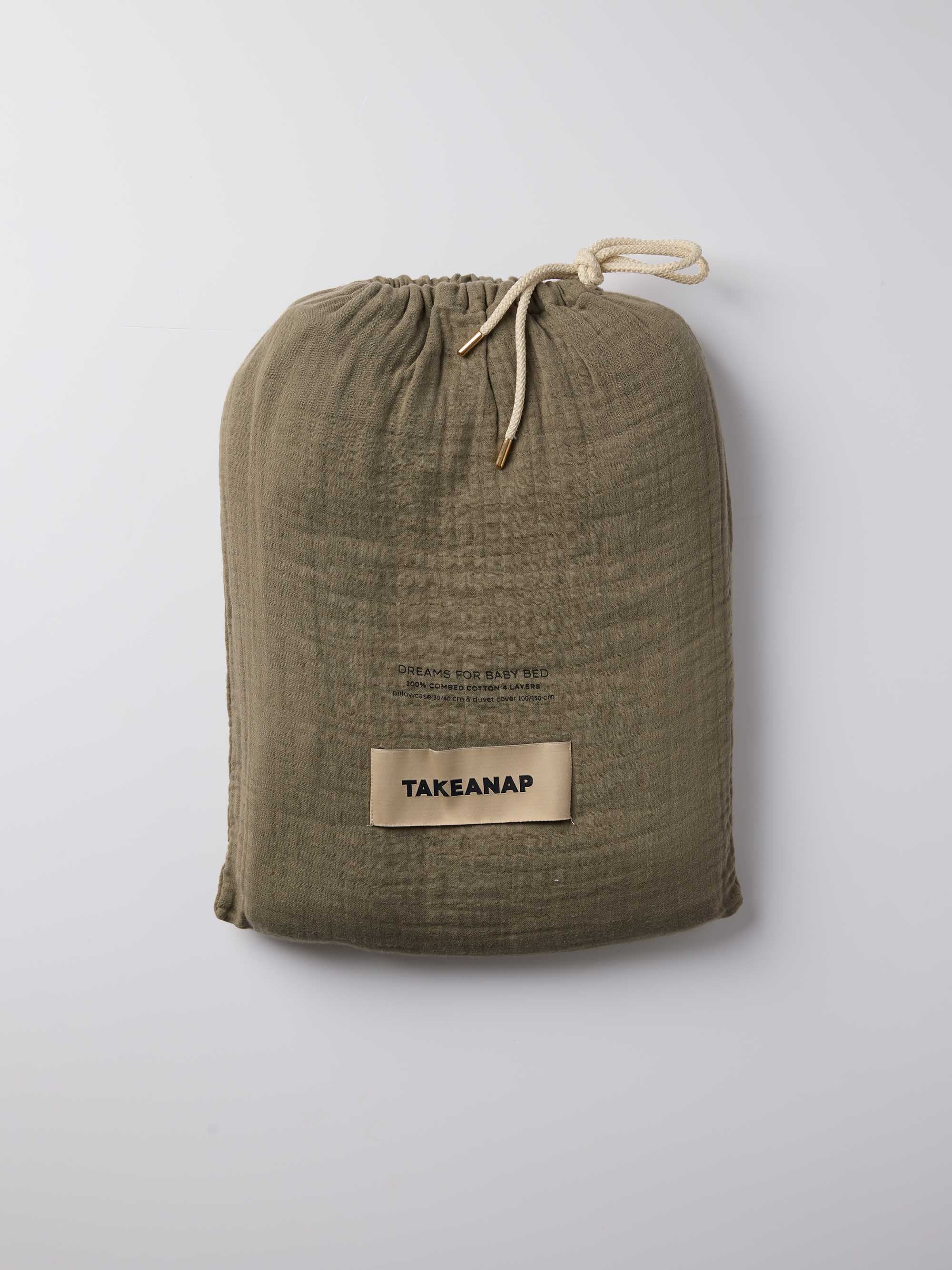 מצעים למיטת תינוק / מעבר Dream - זית
