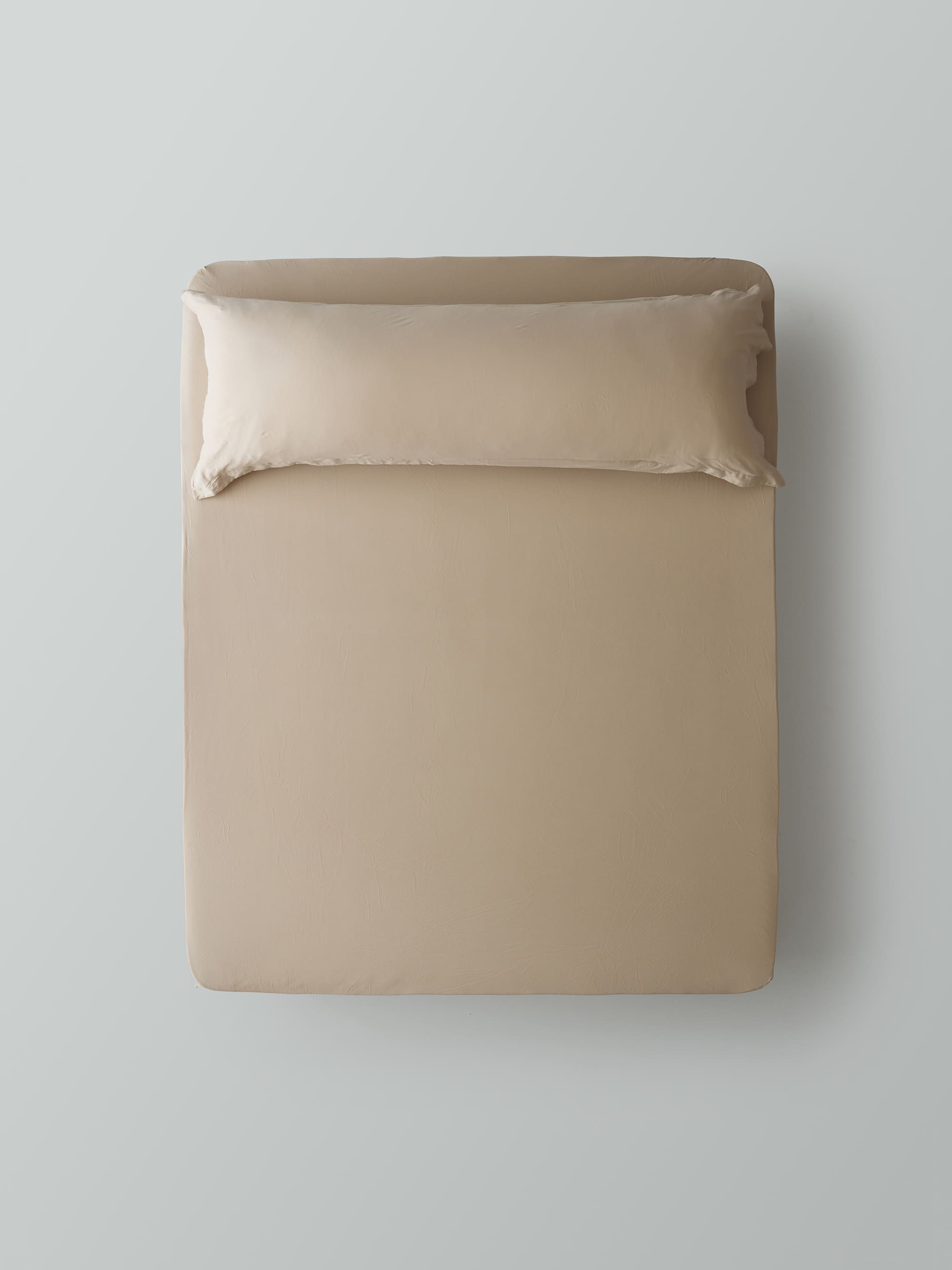 ציפית לכרית ארוכה טריקו Oxford - אבן