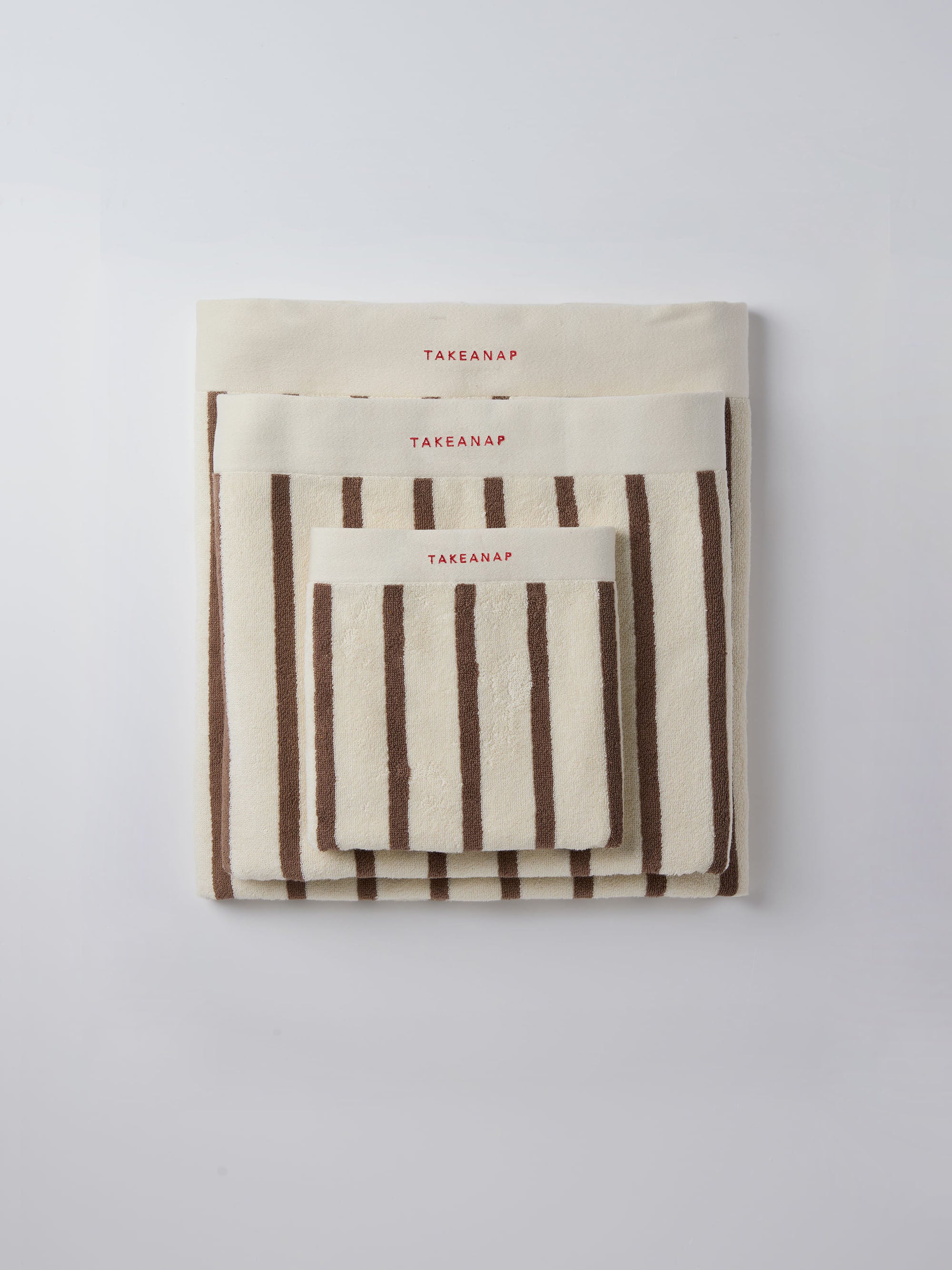 מגבות רחצה Stripes - מוקה