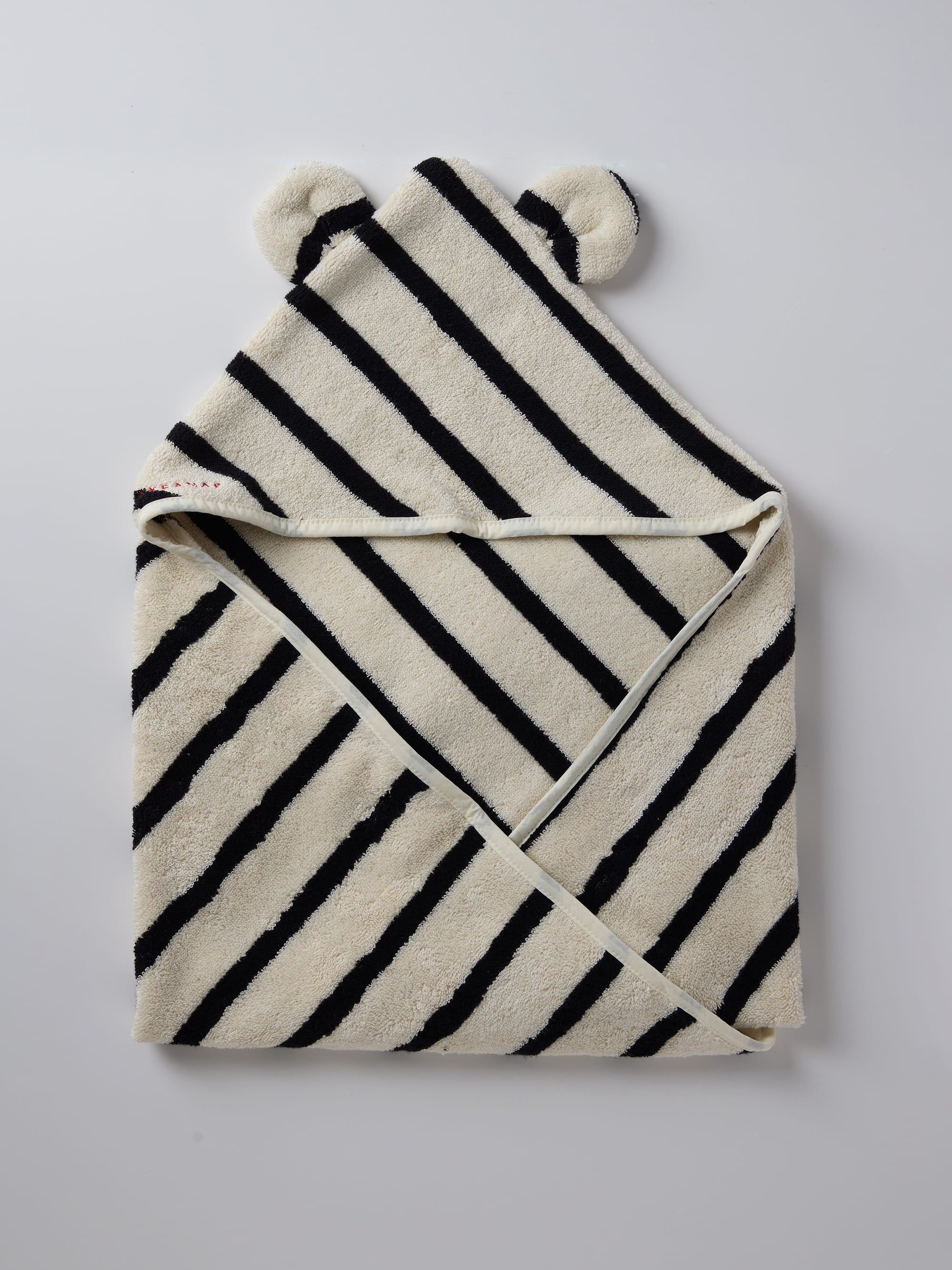 מגבת לתינוק Stripes - שחור