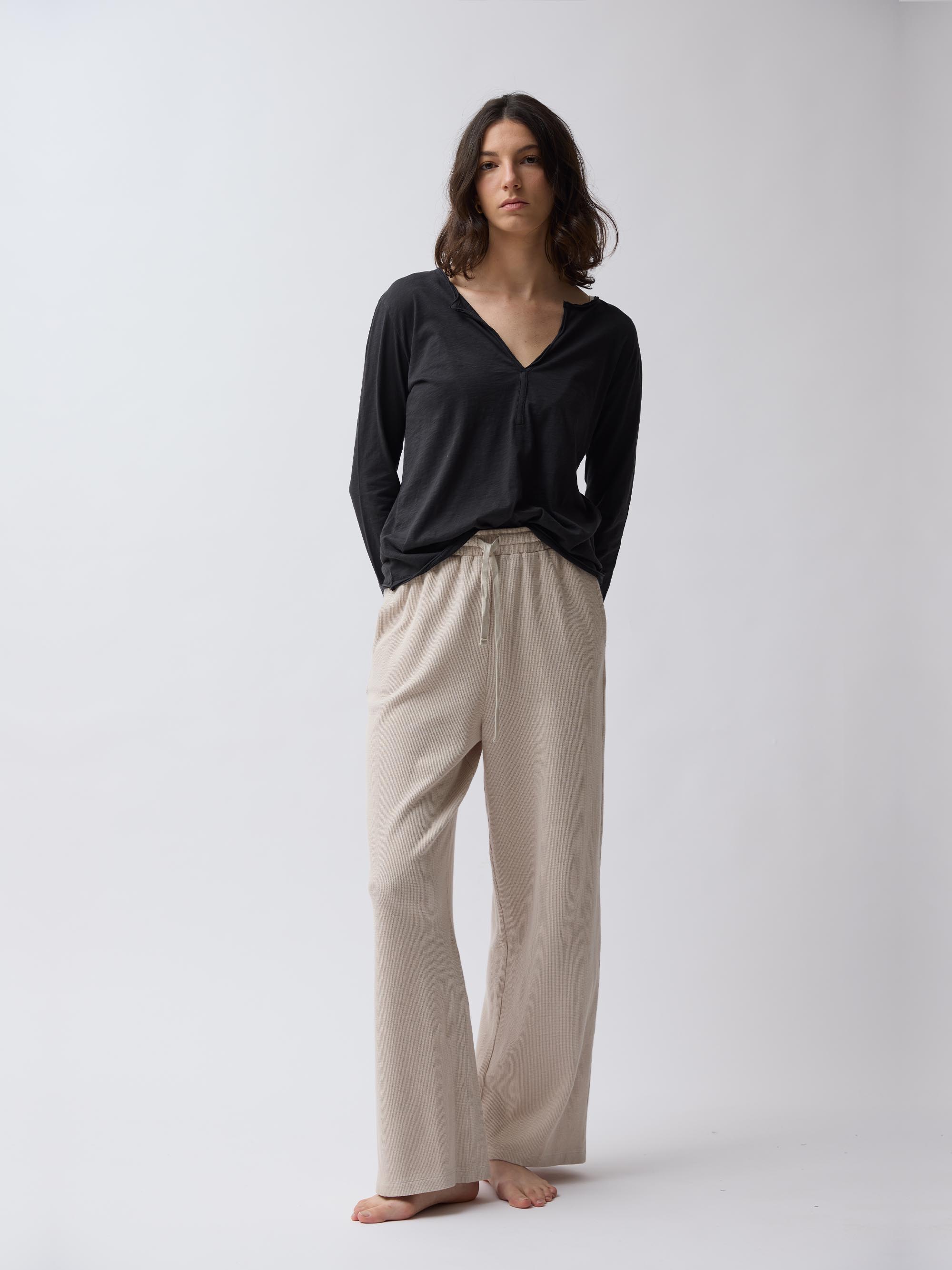 חולצת שינה SLUB - פחם