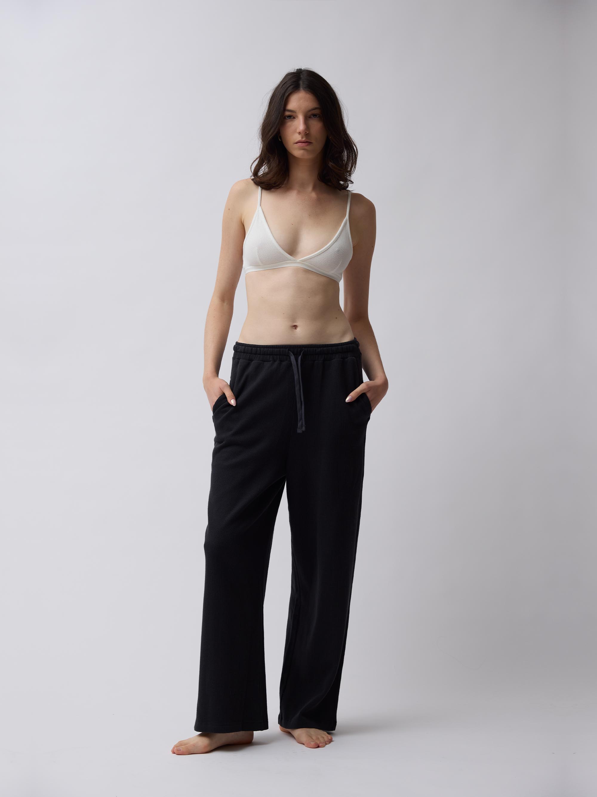 מכנס ארוך JACQUARD - פחם