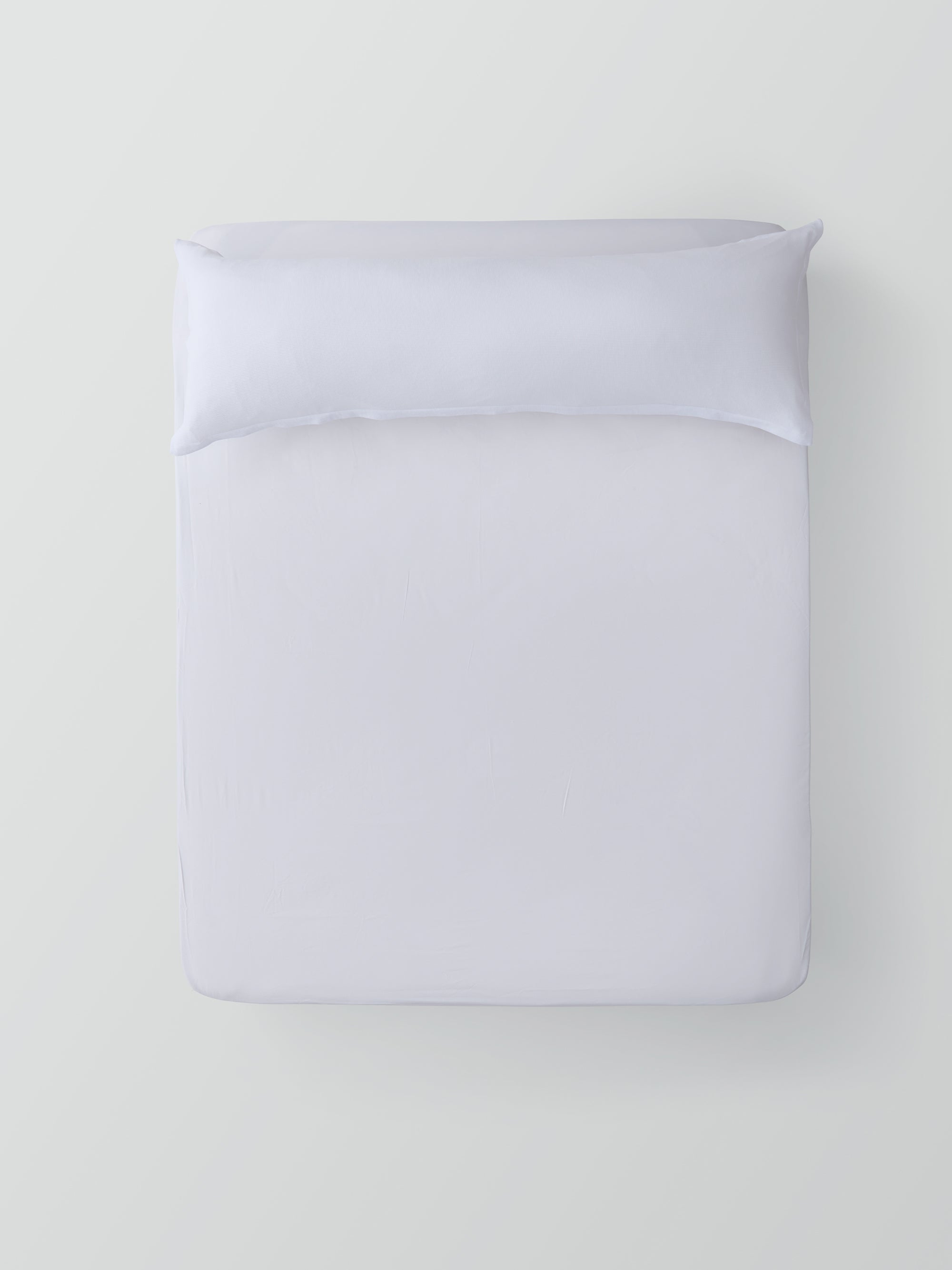 ציפית לכרית ארוכה טריקו Jacquard - לבן