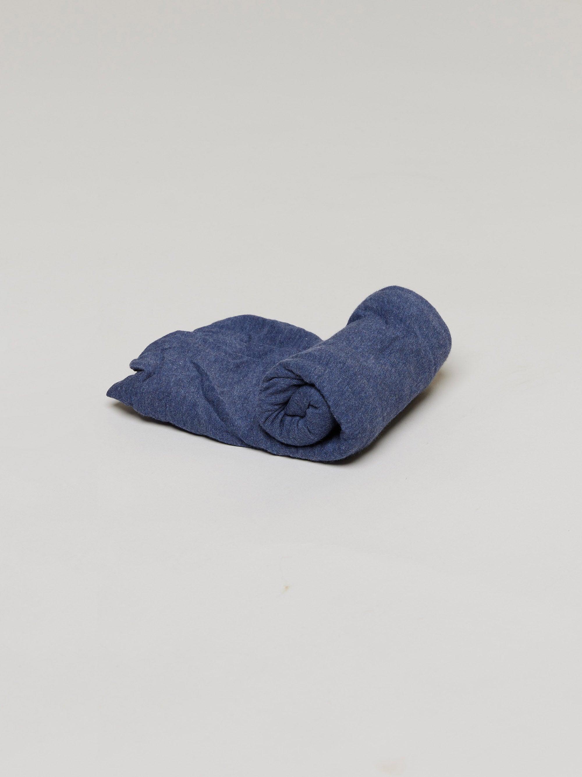 סדינים לתינוק טריקו ג׳רסי Melange - כחול מלאנג'