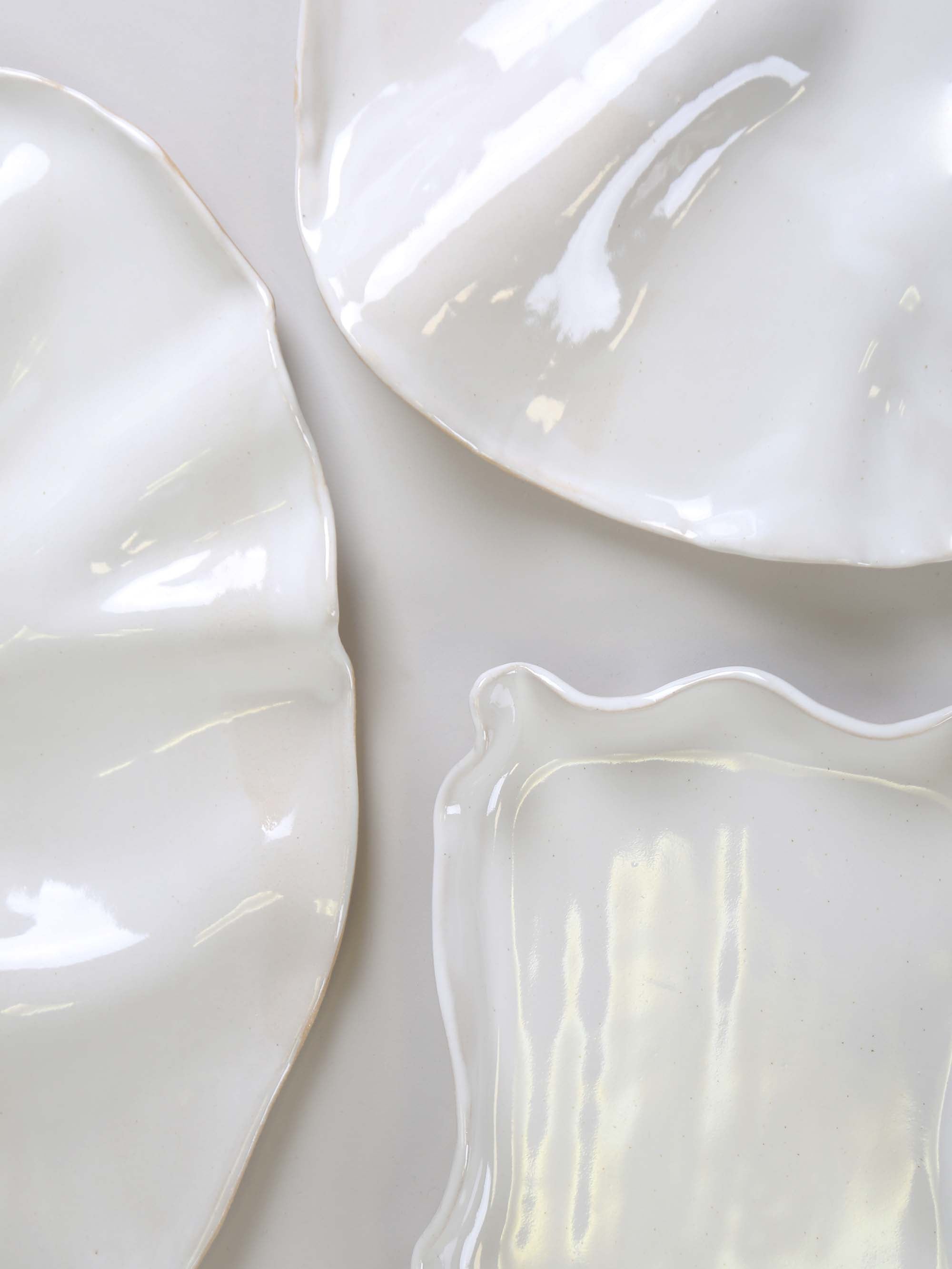 צלחת אירוח אינגליש קייק - לבן