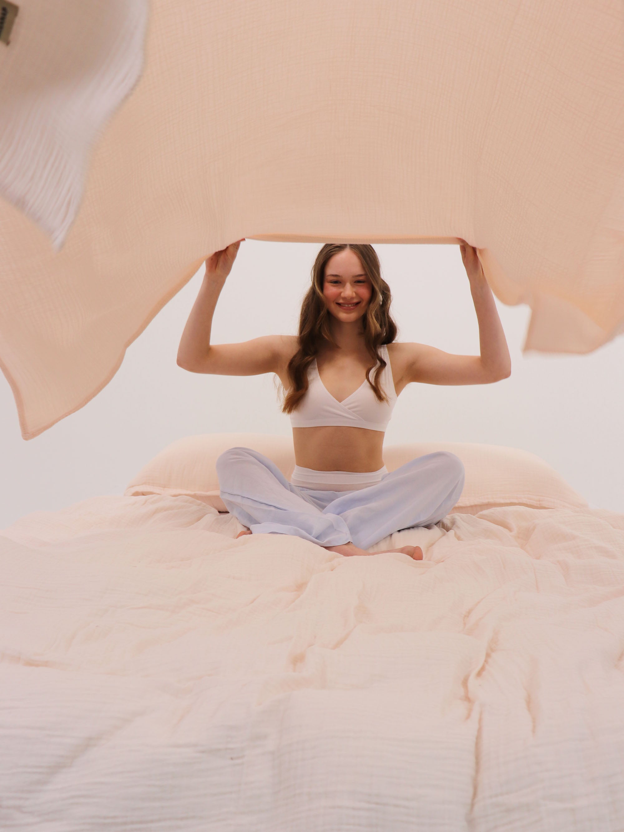 כיסוי מיטה/שמיכה רקום DREAM - פאודר