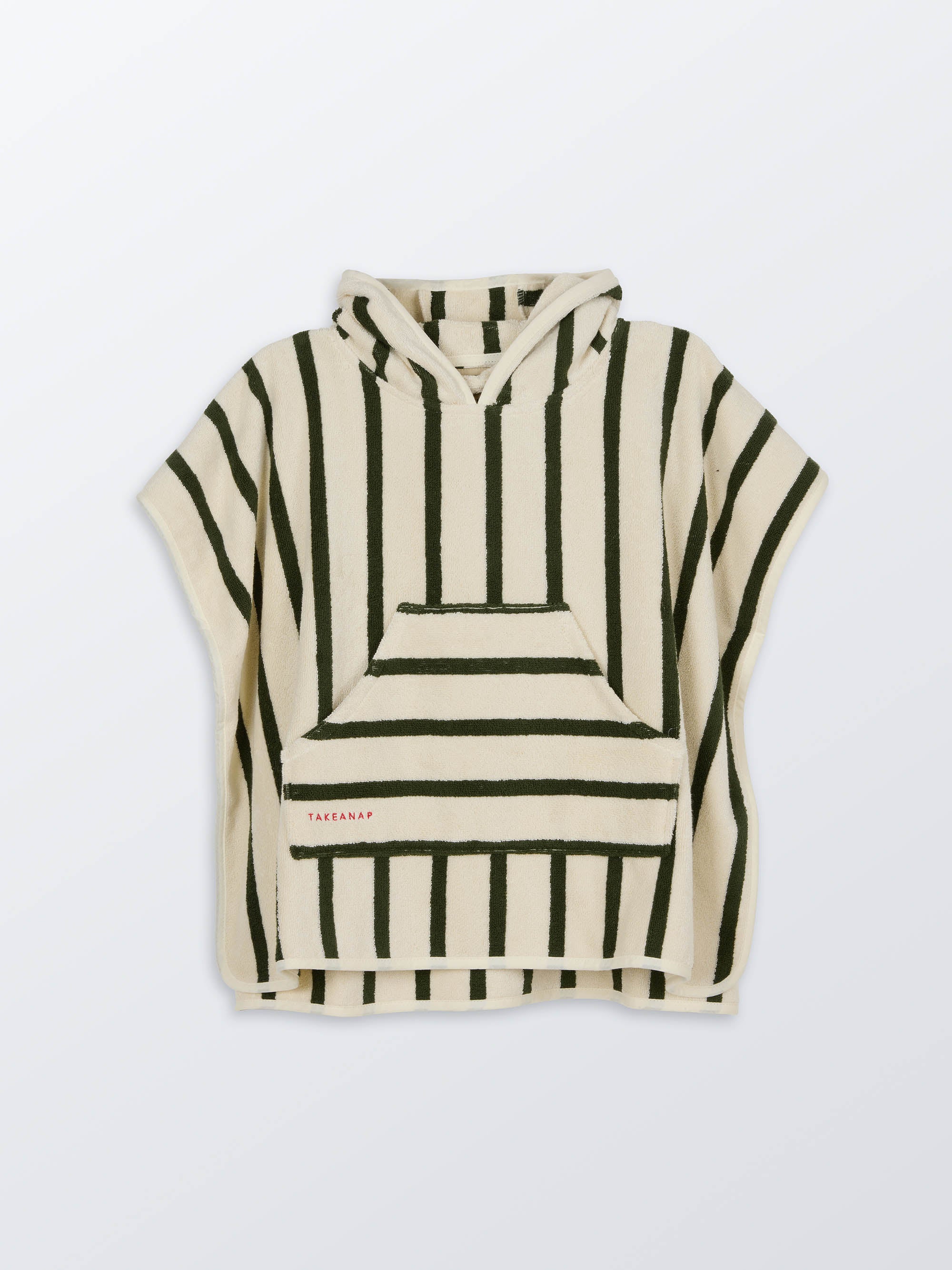 פונצ׳ו לקטנים Stripes - ירוק