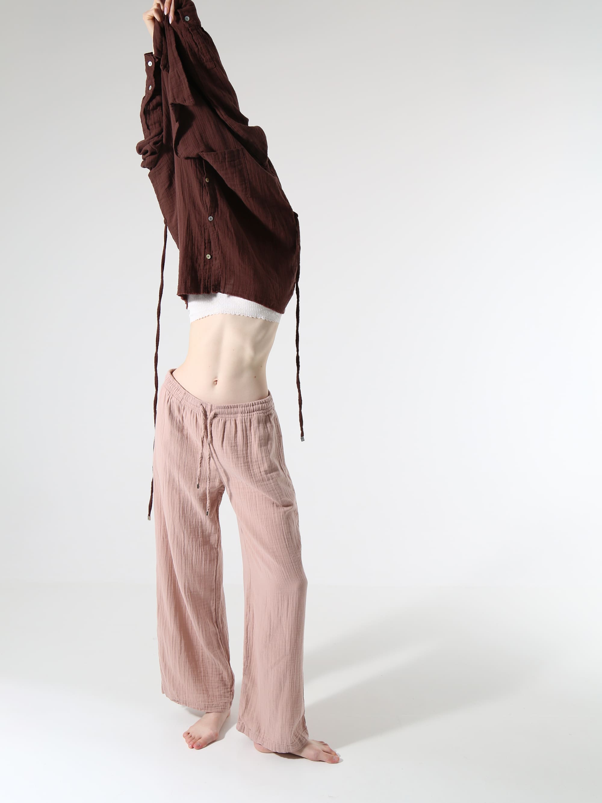 חולצה מכופתרת DREAM - בראוני