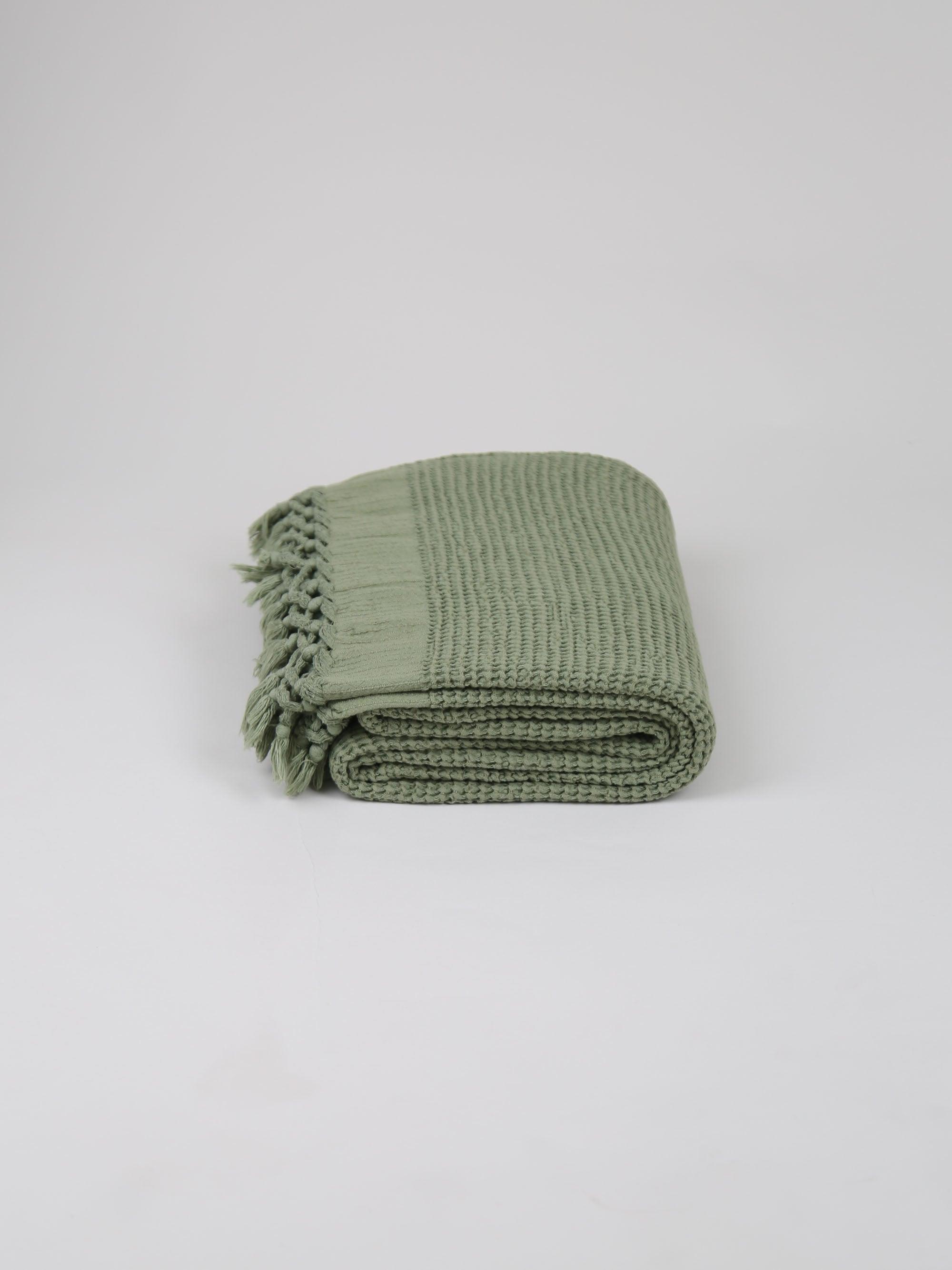 שמיכת סלון BAMBOO - ירוק ערבה