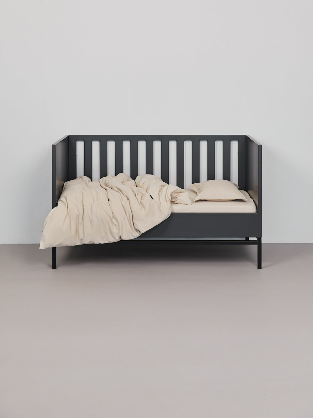 מצעים למיטת מעבר ותינוק Jacquard - אבן