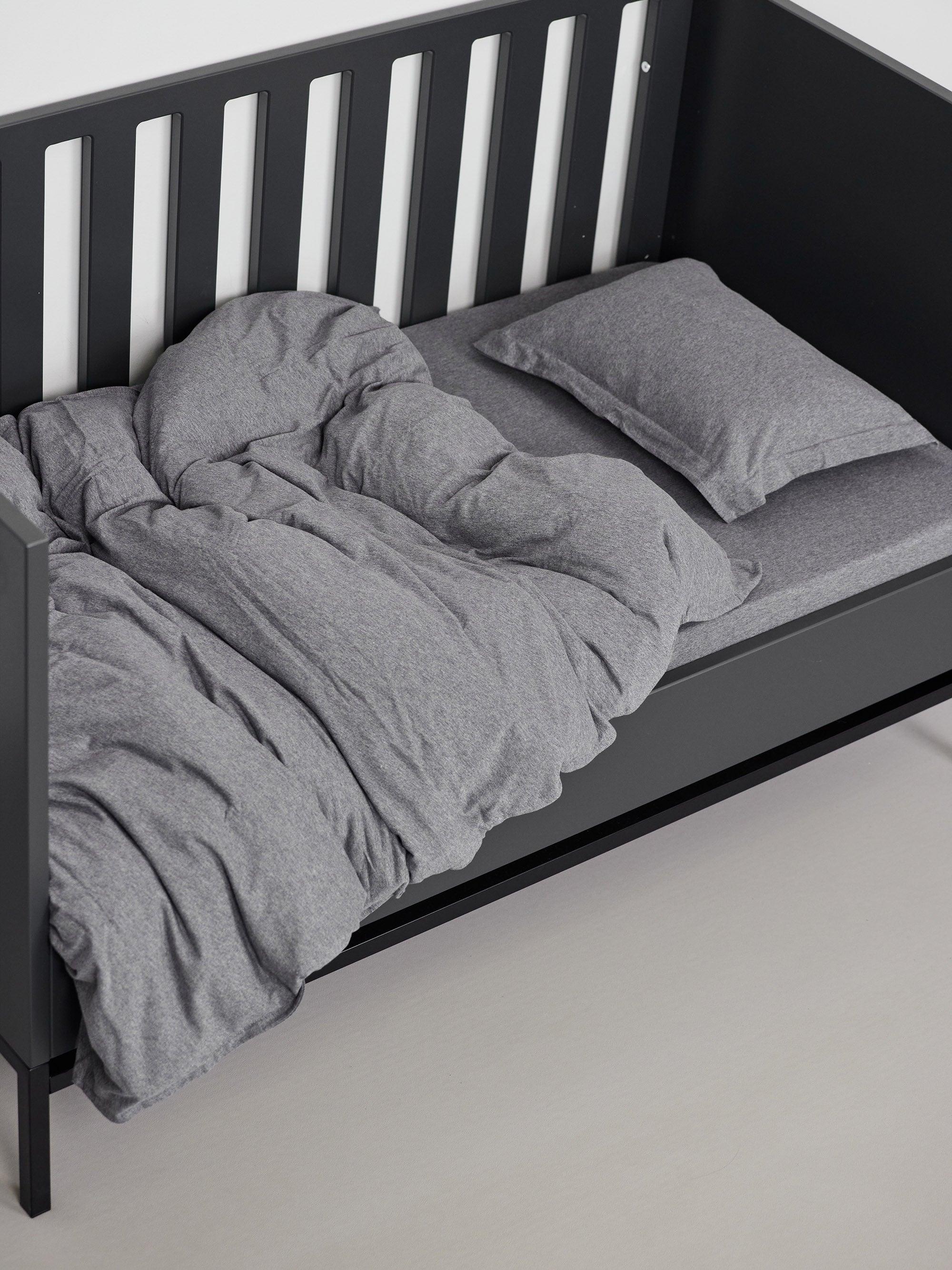 מצעים לתינוק ג'רסי Melange - כחול מלאנג'