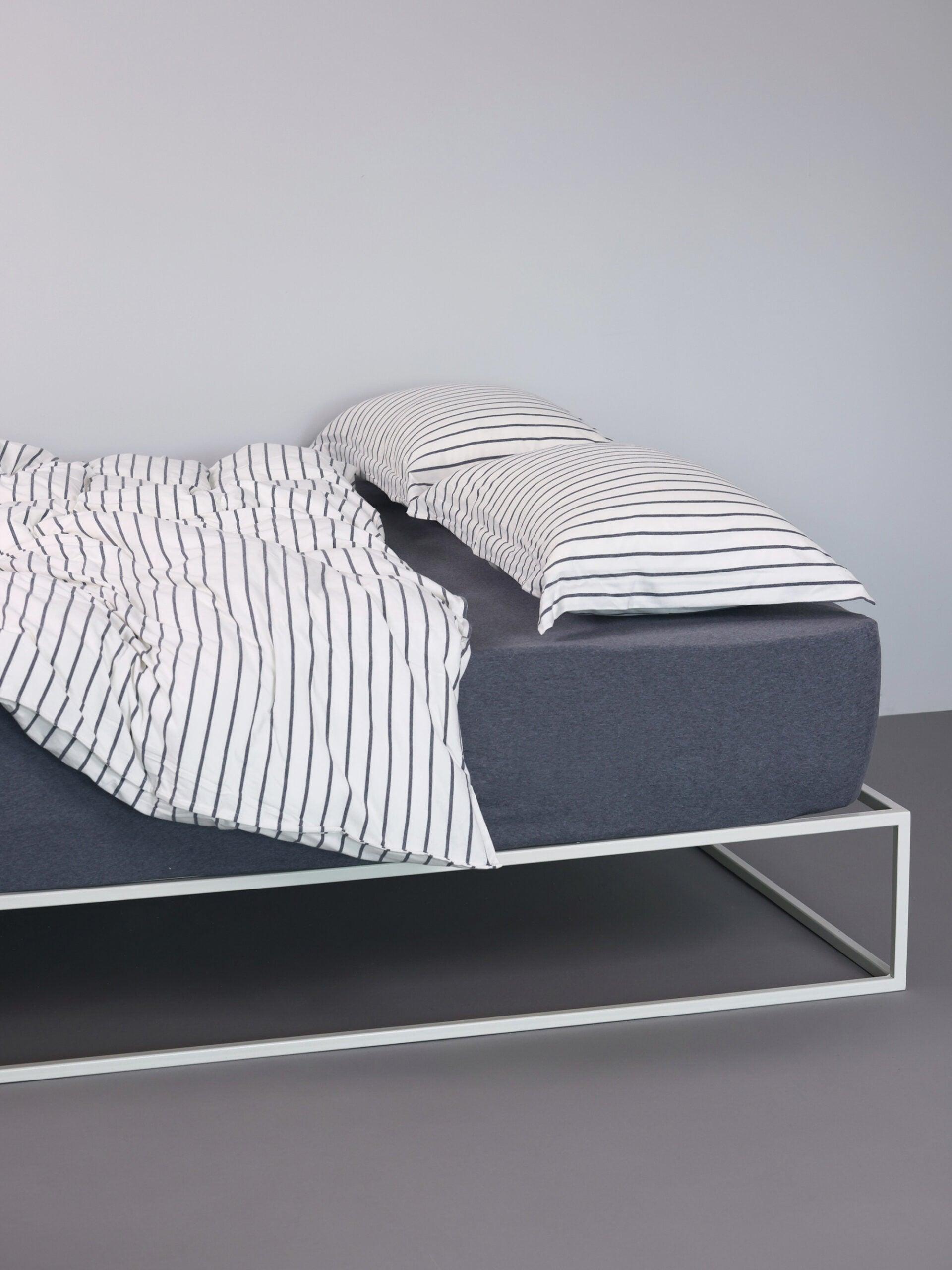 ציפית לכרית טריקו Stripes - כחול מלאנג'