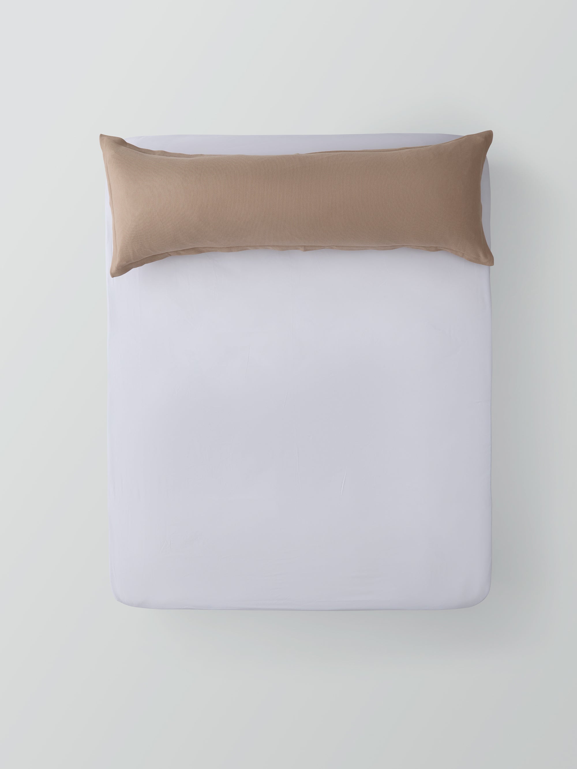 ציפית לכרית ארוכה טריקו Jacquard - מוקה